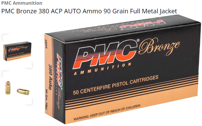 PMC 380 Bronze .380 ACP